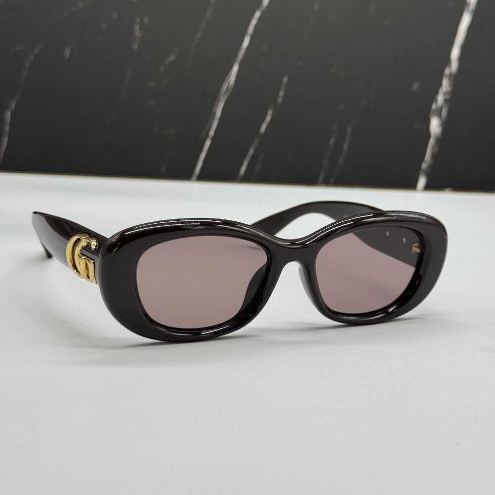 NEW GUCCI SUNGLASSES BROWN WOMEN EYEWEAR GUCCI GG1829SK 004 - Picture 6 of 11